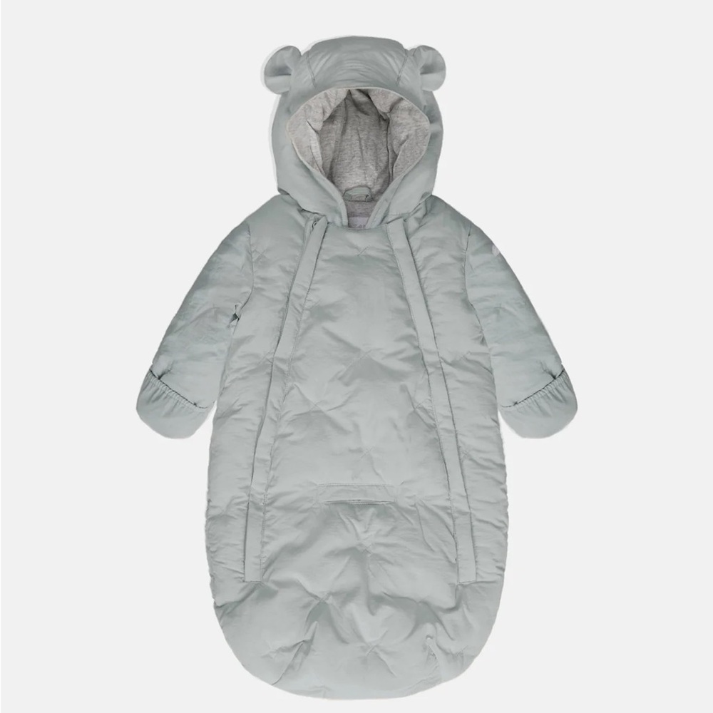 7AM Enfant bunting Bebe- Airy in Bondi Blue insulated bunting suit 0-3 mos
